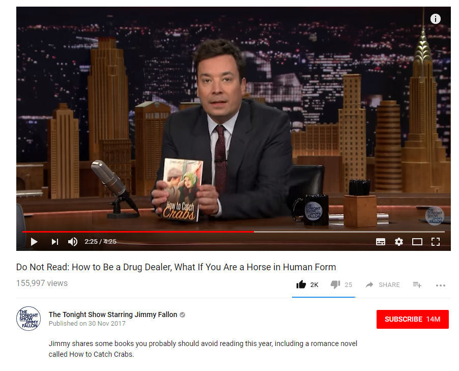 How to Catch Crabs Book 6 in the Siren of War series by USA Today Bestselling Author Demelza Carlton on the Tonight Show Starring Jimmy Fallon